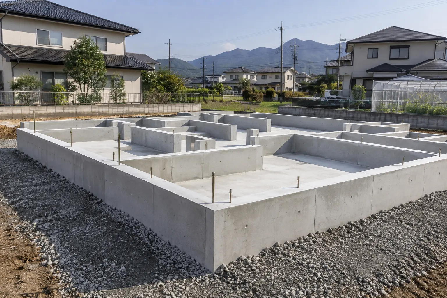 完成した住宅基礎（イメージ）